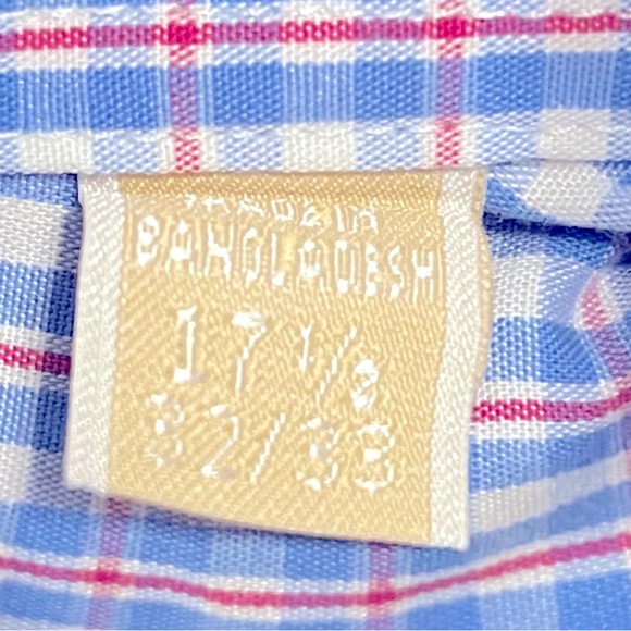 Michael Kors Men's Size 17.5 Plaid No Iron 100% Cotton Button Down Shirt - Picture 8 of 10